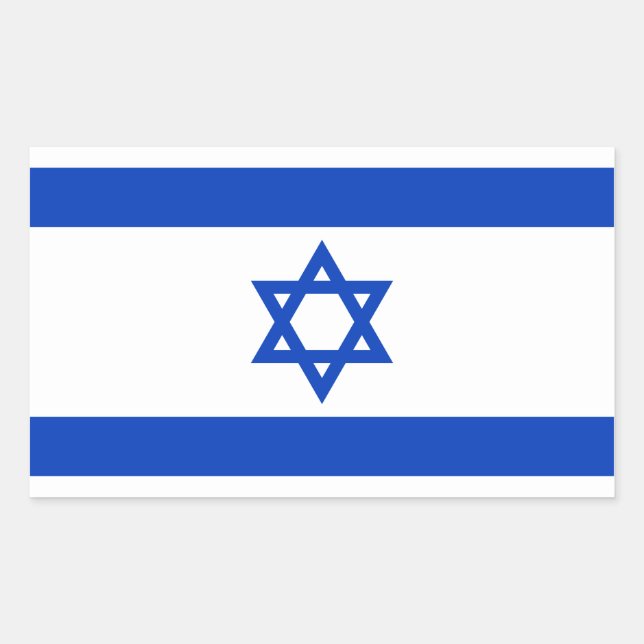 Flagge Israels Rechteckiger Aufkleber (Vorderseite)