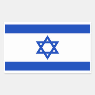 Flagge Israels Rechteckiger Aufkleber