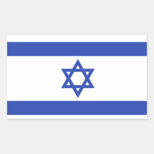 Flagge Israels Rechteckiger Aufkleber