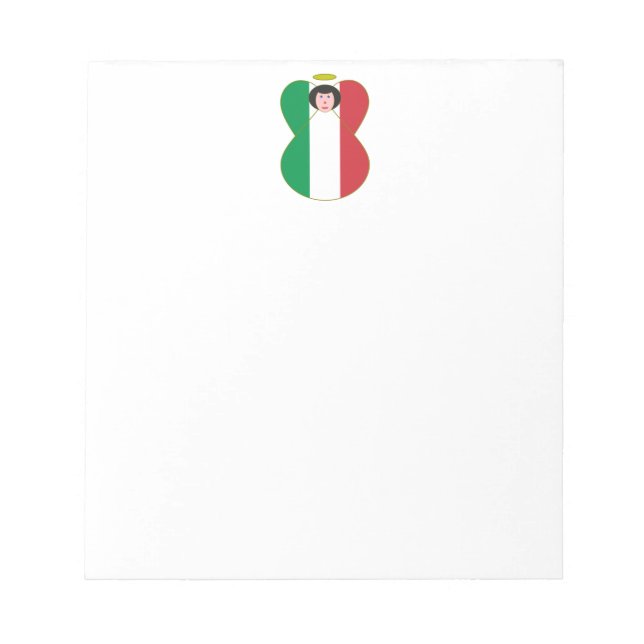 Flagge Italiens Angel Notizblock (Vorderseite)