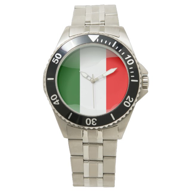 Flagge Italiens Armbanduhr (Vorderseite)