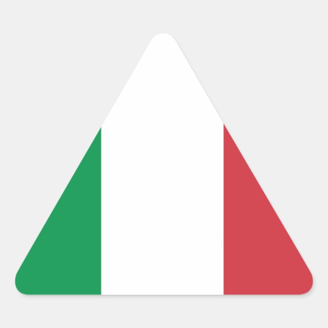 Flagge Italiens Dreieckiger Aufkleber (Vorderseite)
