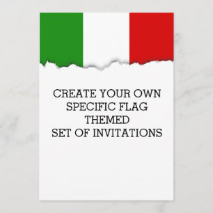 Flagge Italiens Einladung