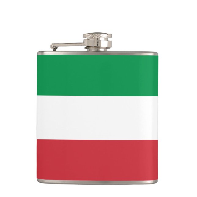 Flagge Italiens Flachmann (Vorderseite)