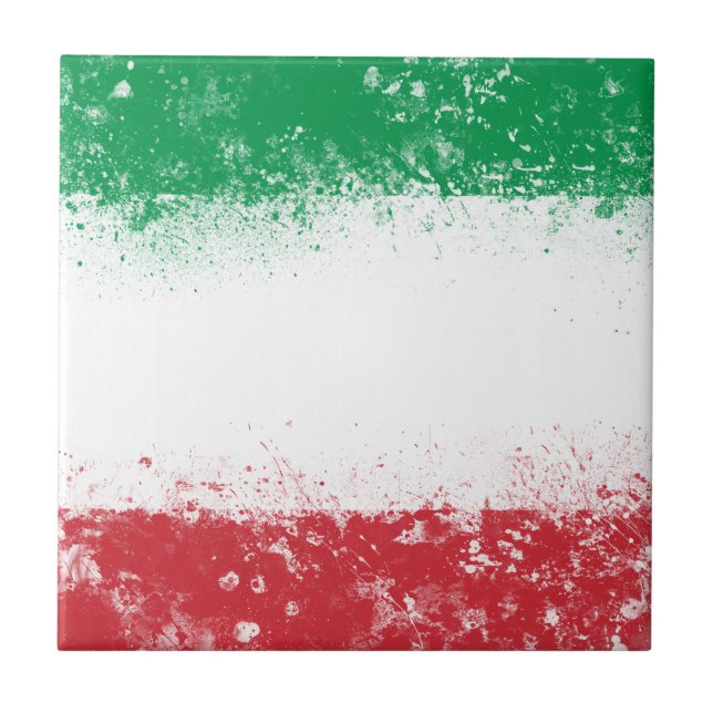 Flagge Italiens Fliese (Vorderseite)