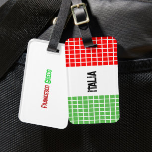 Flagge Italiens Gepäckanhänger