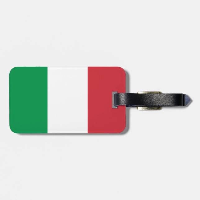 Flagge Italiens Gepäckanhänger (Rückseite horizontal)