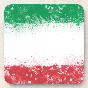 Flagge Italiens Getränkeuntersetzer