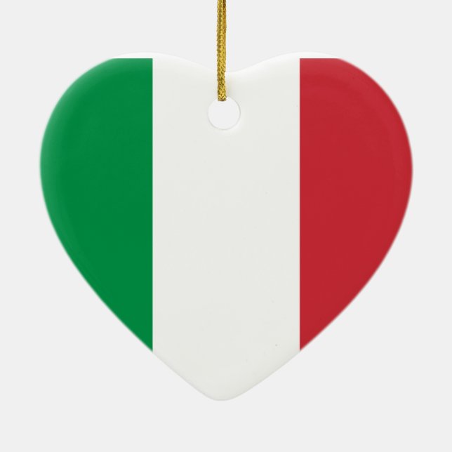 Flagge Italiens Keramik Ornament (Hinten)