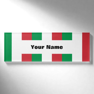 Flagge Italiens Namenschild