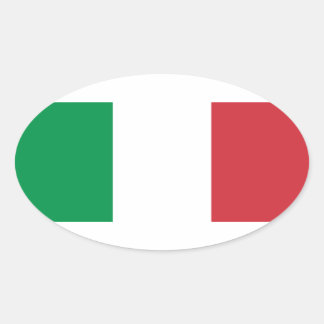 Flagge Italiens Ovaler Aufkleber