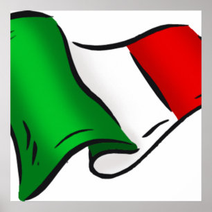 Flagge Italiens Poster