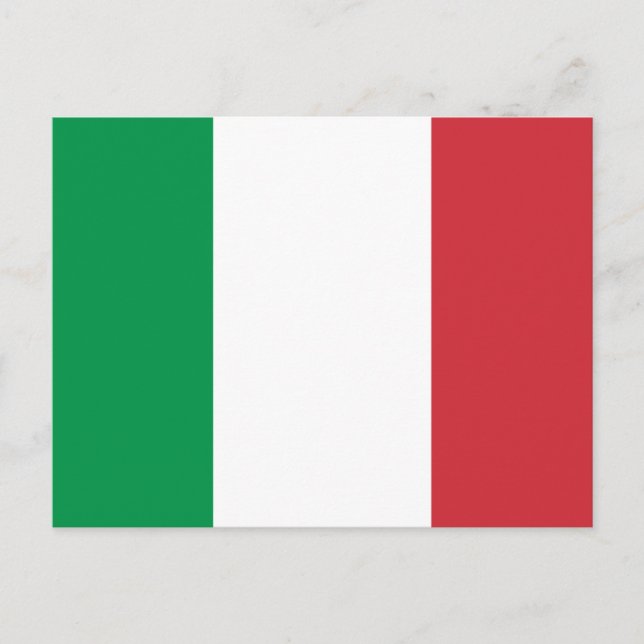 Flagge Italiens Postkarte (Vorderseite)