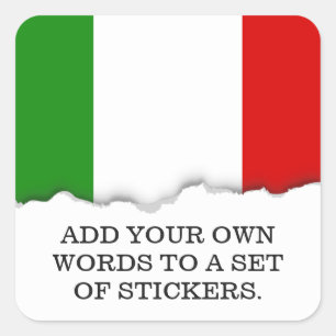 Flagge Italiens Quadratischer Aufkleber