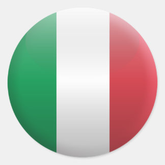 Flagge Italiens Runder Aufkleber