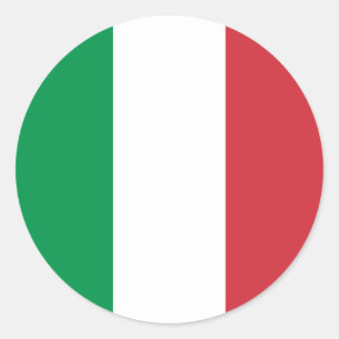 Flagge Italiens Runder Aufkleber
