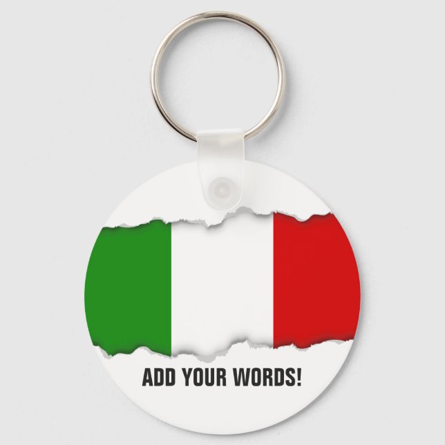Flagge Italiens Schlüsselanhänger (Vorderseite)