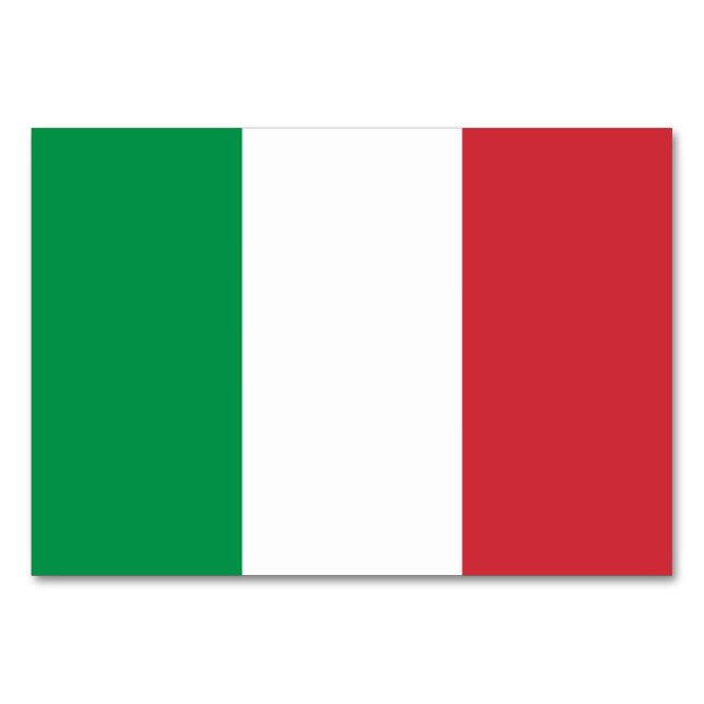 Flagge Italiens Tischnummer (Vorderseite)