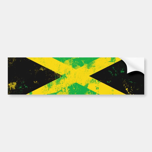 Flagge Jamaikas Autoaufkleber (Vorne)