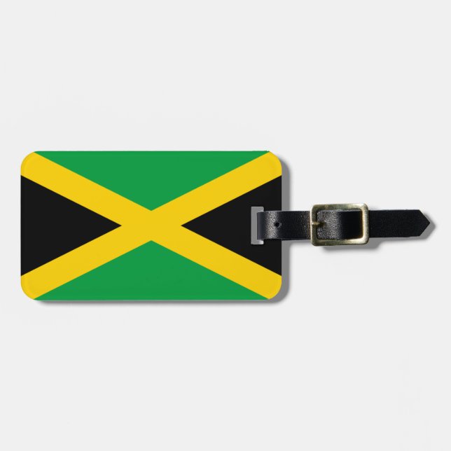 Flagge Jamaikas Gepäckanhänger (Vorderseite horizontal)