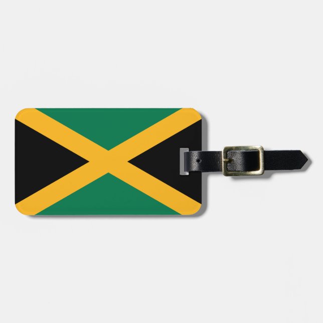 Flagge Jamaikas Gepäckanhänger (Vorderseite horizontal)
