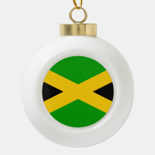 Flagge Jamaikas Keramik Kugel-Ornament