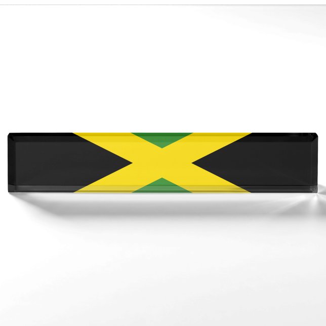 Flagge Jamaikas Namensplakette (Vorderseite)