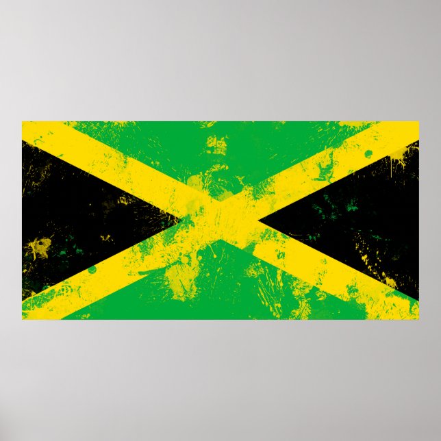 Flagge Jamaikas Poster (Vorne)