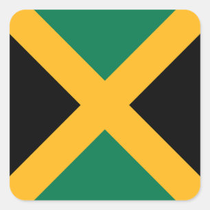 Flagge Jamaikas Quadratischer Aufkleber