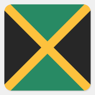 Flagge Jamaikas Quadratischer Aufkleber