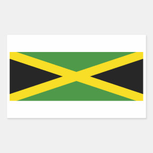 Flagge Jamaikas Rechteckiger Aufkleber