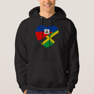 Flagge Jamaikas und Haitis 3 Hoodie