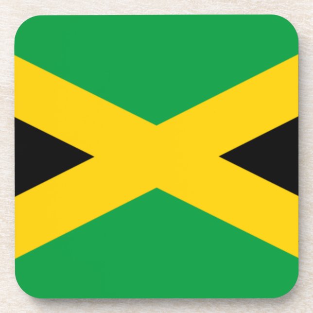 Flagge Jamaikas Untersetzer (Vorderseite)