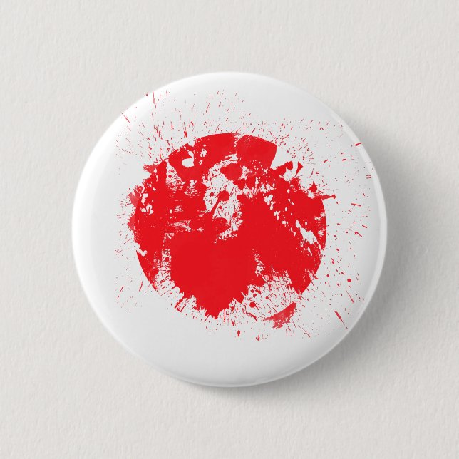 Flagge Japans Button (Vorderseite)