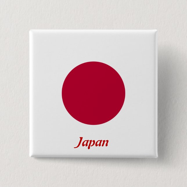 Flagge Japans Button (Vorderseite)