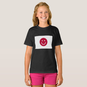 Flagge Japans mit Lächelgesicht T-Shirt