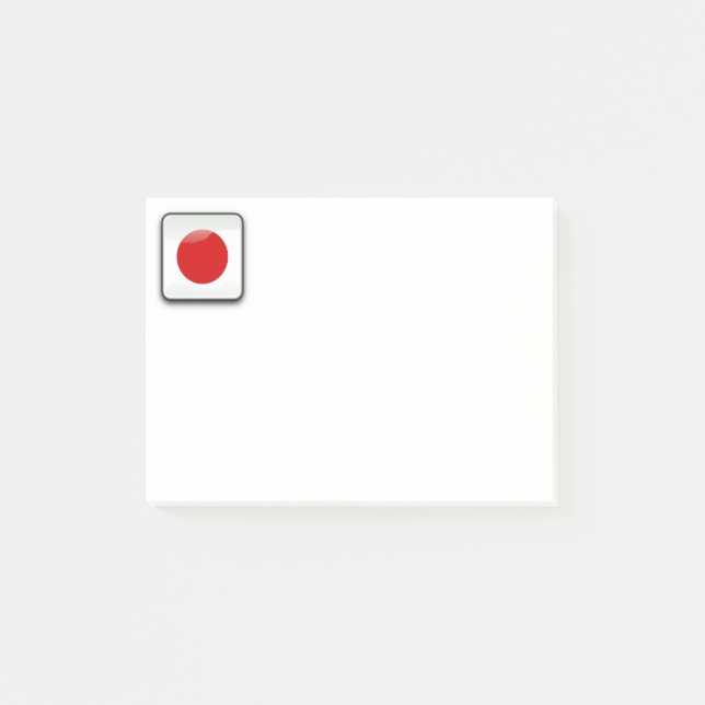 Flagge Japans Post-it Klebezettel (Vorderseite)