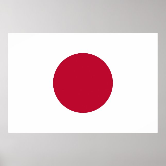 Flagge Japans Poster (Vorne)
