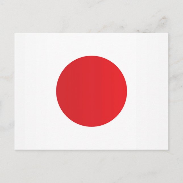 Flagge Japans Postkarte (Vorderseite)