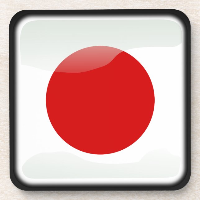Flagge Japans Untersetzer (Vorderseite)