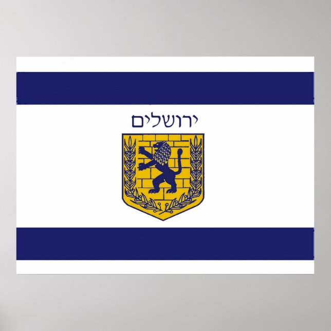 Flagge Jerusalems Poster (Vorne)