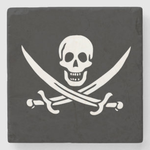 Flagge Jolly Roger Steinuntersetzer