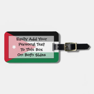 Flagge Jordaniens Easy ID Persönliche Daten Gepäckanhänger