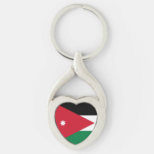 Flagge Jordaniens Schlüsselanhänger