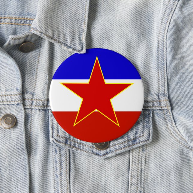 Flagge Jugoslawiens Button (Beispiel)