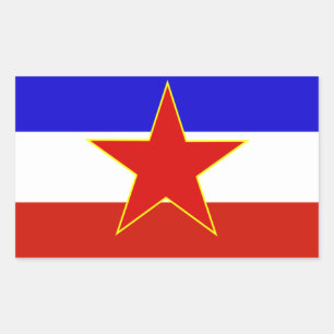 Flagge Jugoslawiens Rechteckiger Aufkleber
