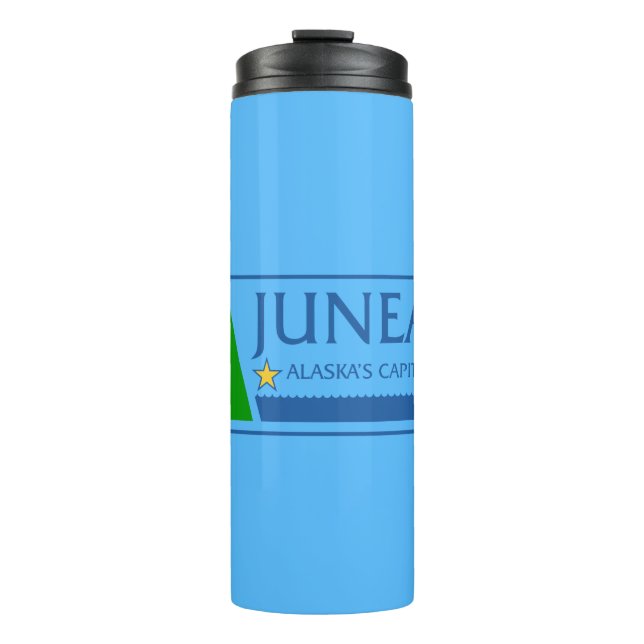 Flagge Juneau, Alaska Thermal Tumbler Thermosbecher (Vorderseite)