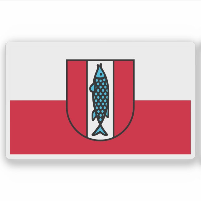 Flagge Kaiserslautern, Deutschland Aufkleber (Vorderseite)