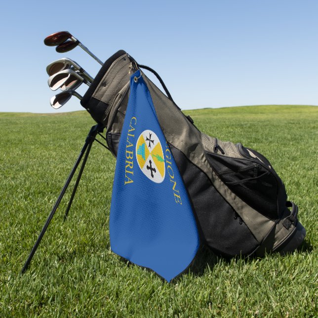 Flagge Kalabriens (Italien) Golfhandtuch (Gras)