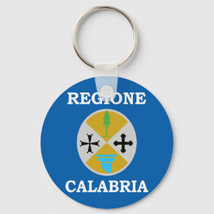 Flagge Kalabriens, Italien Schlüsselanhänger